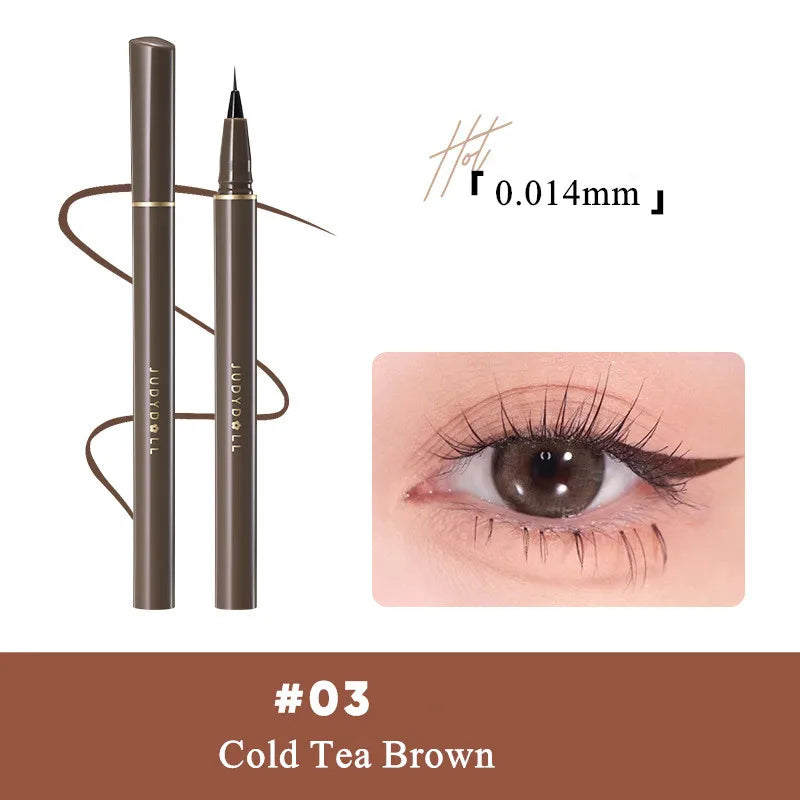Judydoll Ultra-Fine Matte Liquid Eyeliner & Lying Silkworm Pen - Fast Dry Smooth Lasting