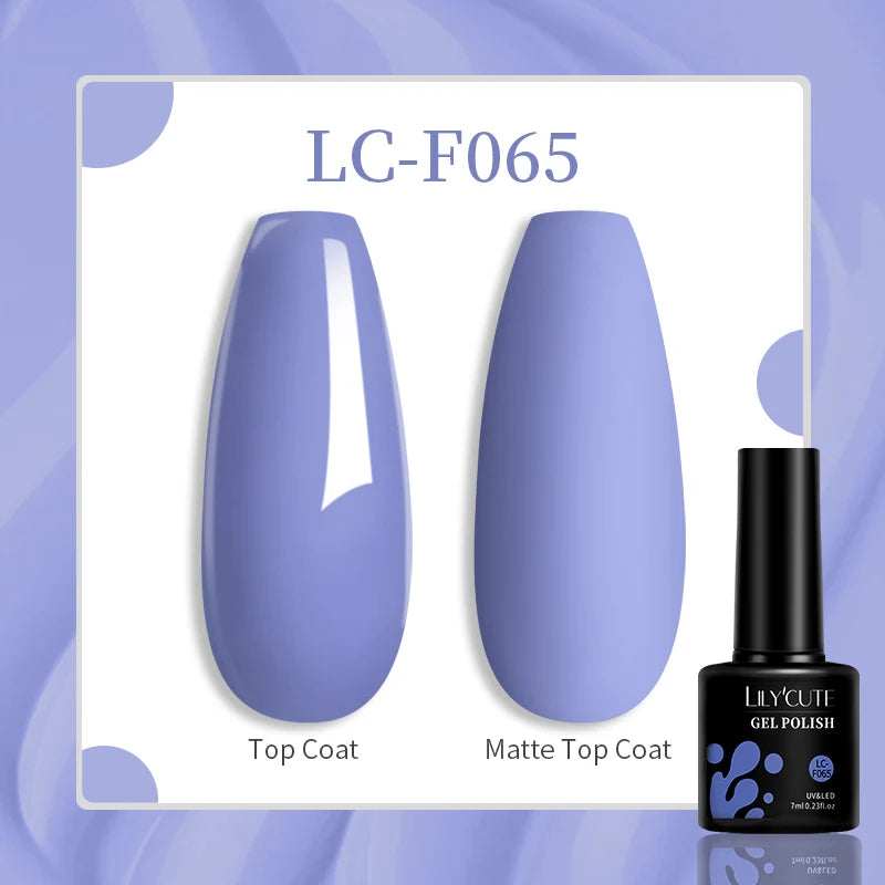 LILYCUTE 7ml Jelly Amber Dark Bloom Leopard Gel Polish - Semi-Permanent UV Nail Art
