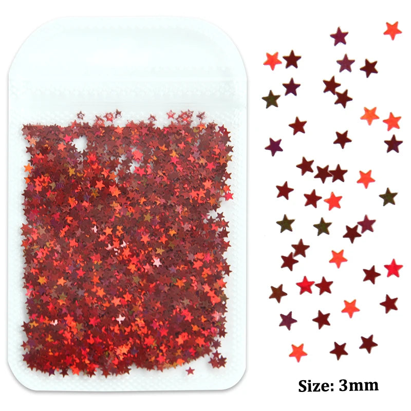 2g Holographic Nail Art Glitter Sequins - Laser Star Butterfly AB Paillette DIY Decorations