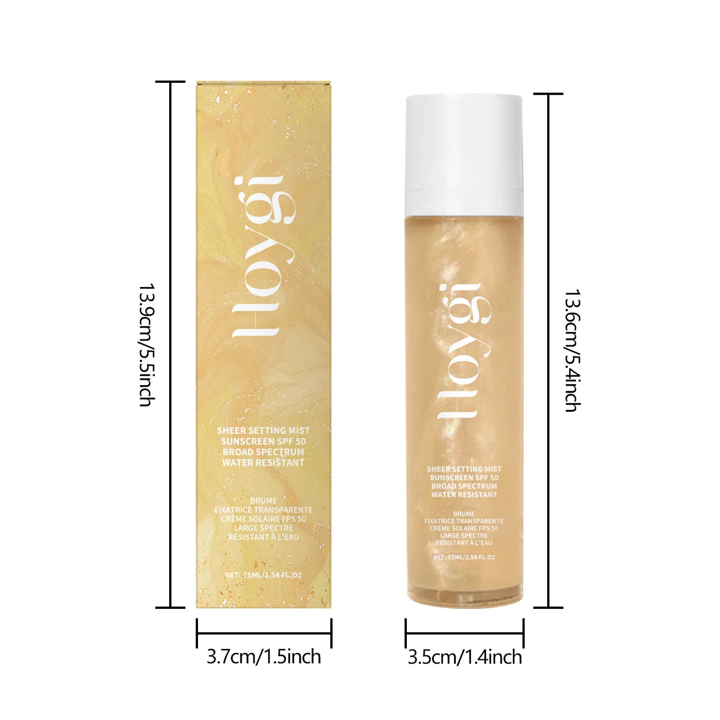 SPF 50+ Makeup Setting Spray - Oil Control, Waterproof & Sun Protection Face Mist