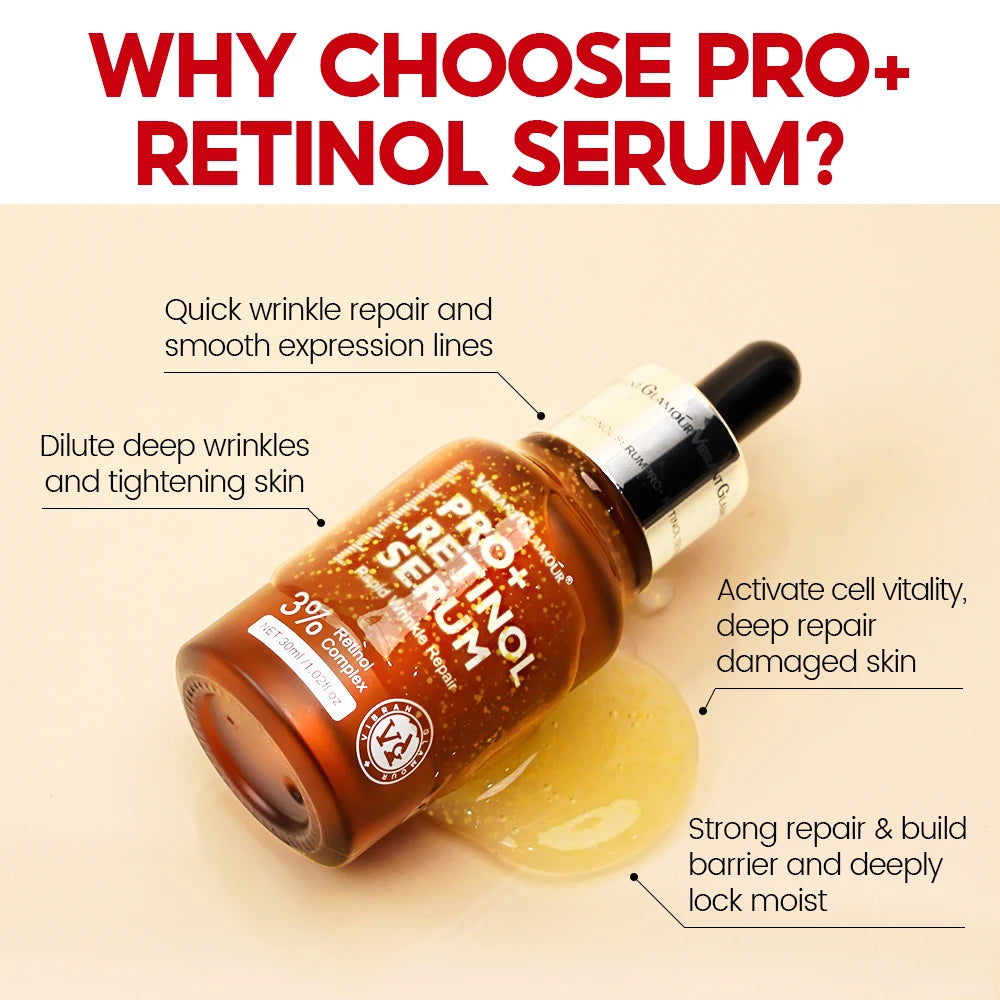 VIBRANT GLAMOUR 3% Retinol Pro Complex Face Serum 30ml - Anti-Ageing Facial Skin Care