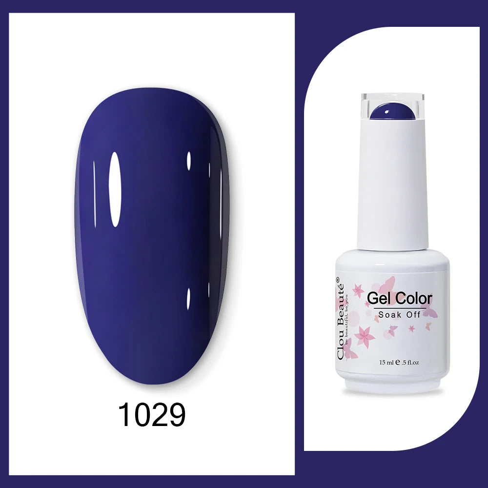 Clou Beaute 15ml HEMA & TPO Free Gel Polish - Army Green Organic Semi-Permanent Nail Art
