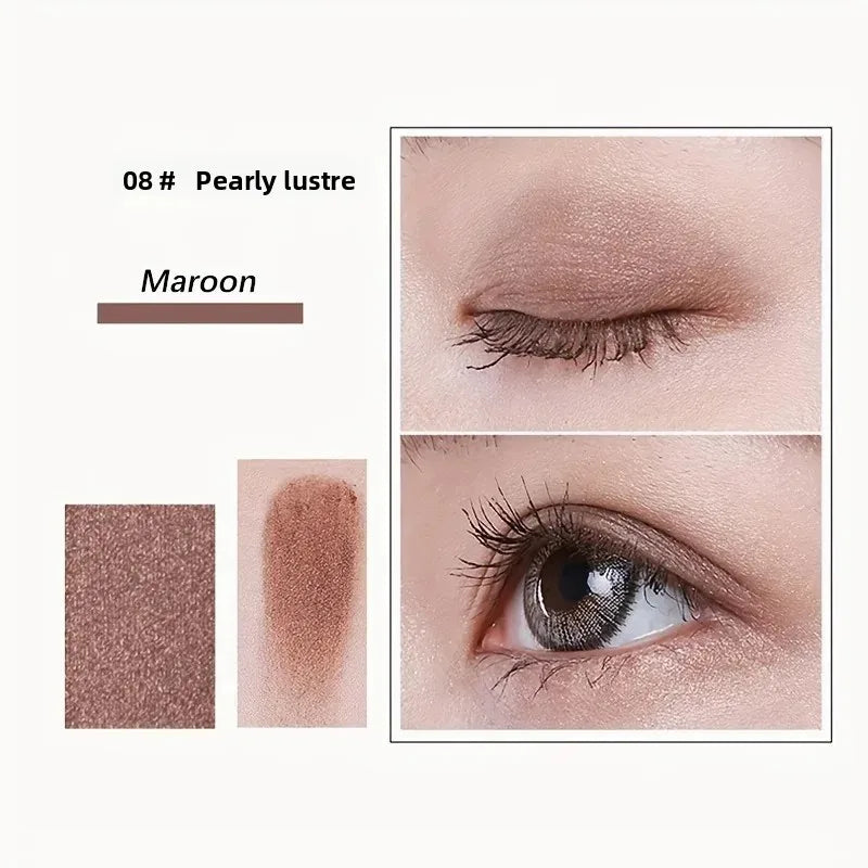 Professional 12-Color Eyeshadow Palette - Natural Shimmer & Matte Nudes for Makeup Artists