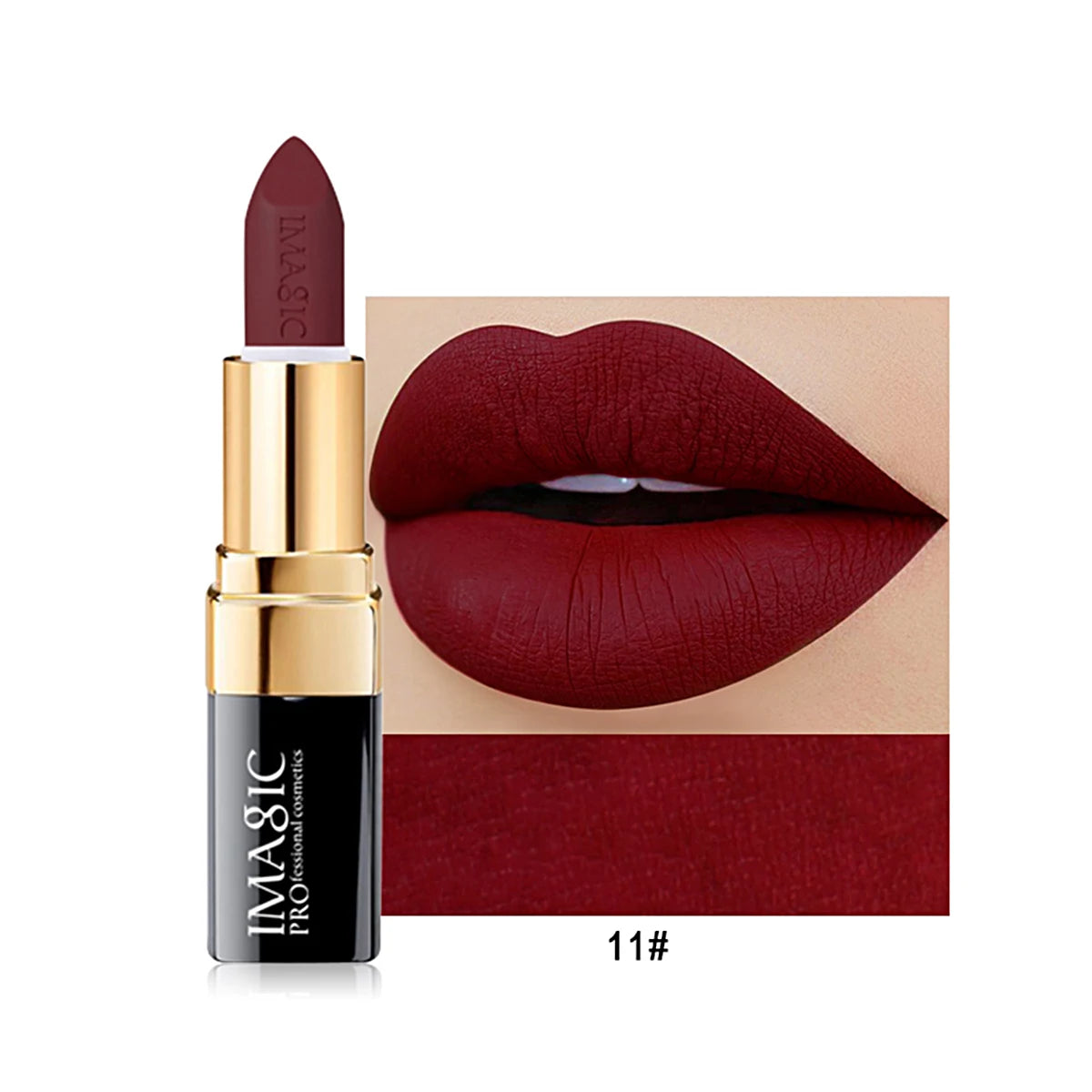 IMAGIC 12-Color Matte Velvet Lipstick Set - Waterproof Nude & Bold Shades