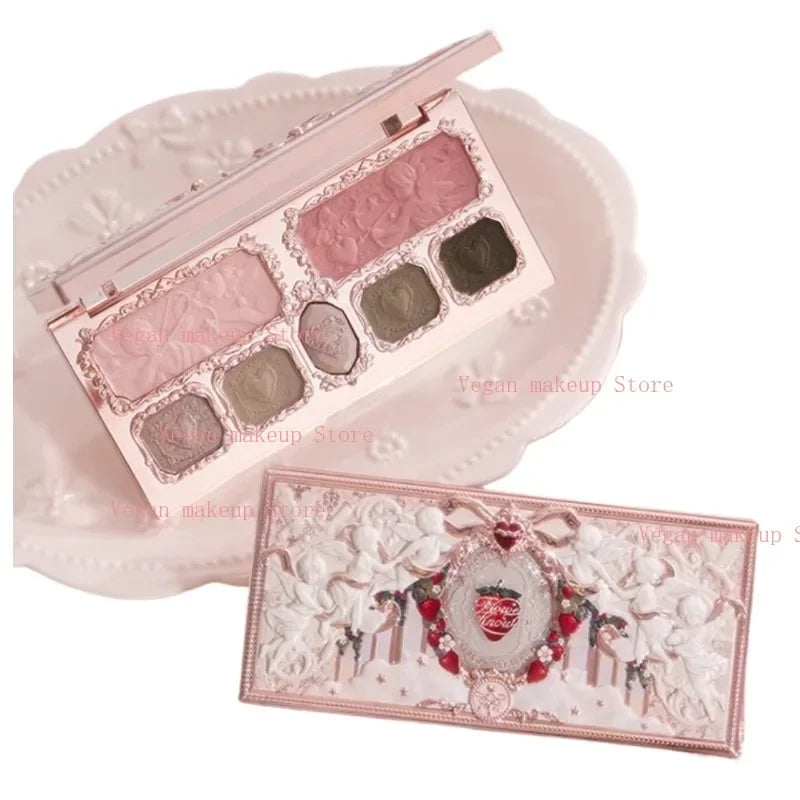 Flower Knows Strawberry Cupid All-in-One Face Palette - Blush, Eyeshadow, Highlight & Bronzer