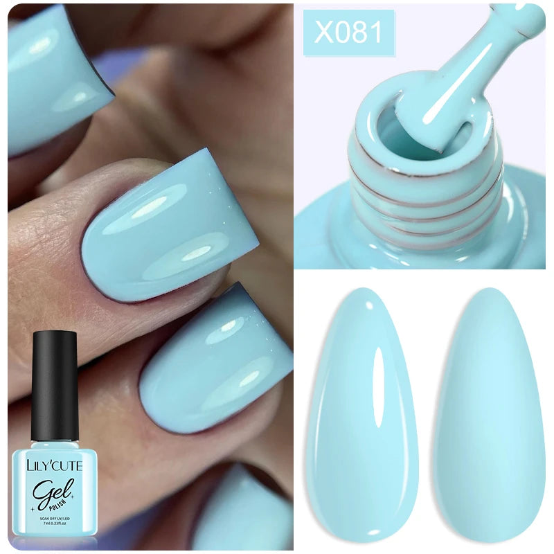 LILYCUTE 7ml Thermal Temperature-Changing Gel Nail Polish - Semi-Permanent UV Gel Art