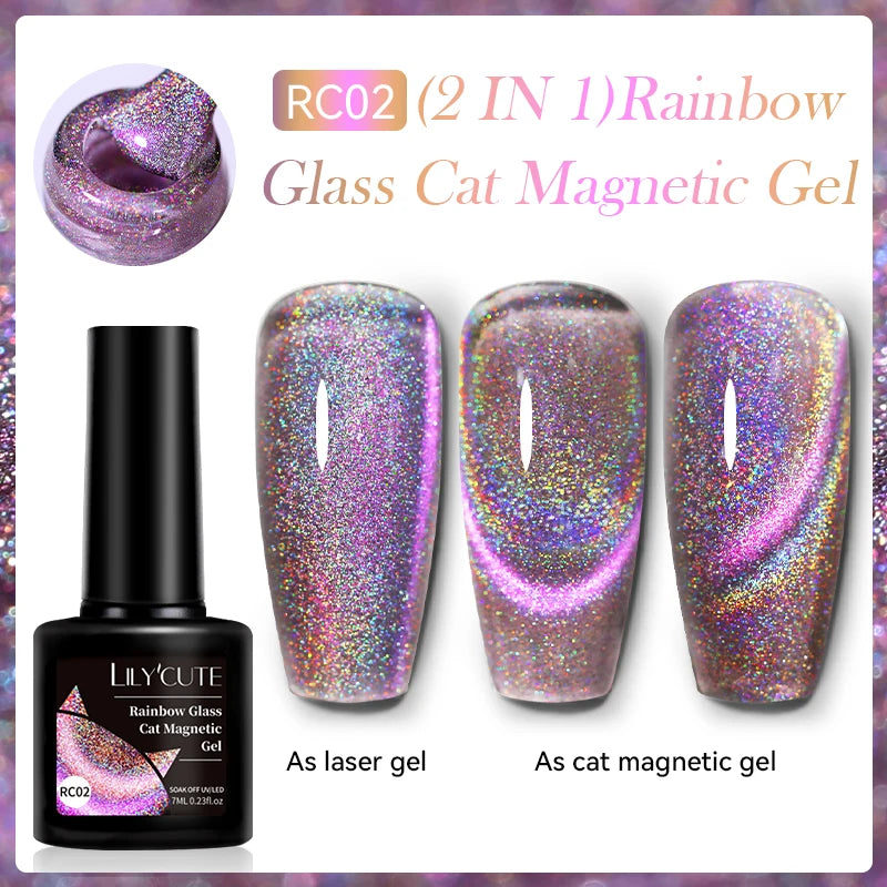 LILYCUTE 5ml Metallic Gold & Silver Mirror Liner Gel - Super Bright French Nail Art