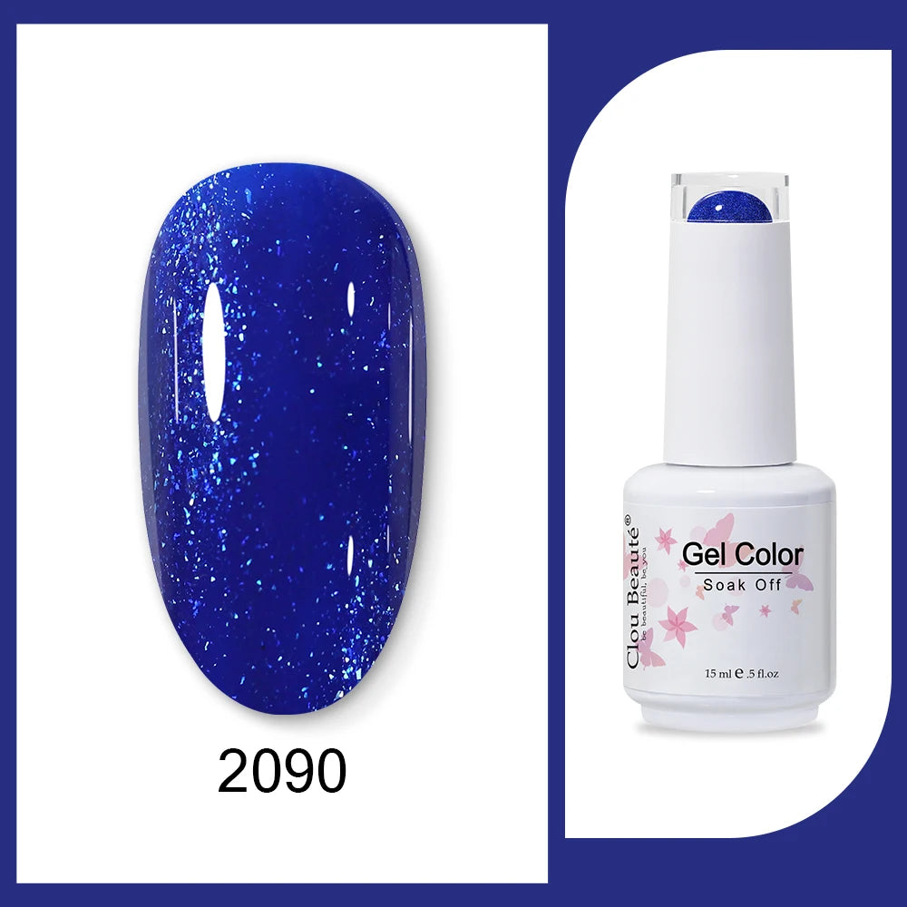 Clou Beaute 15ml HEMA & TPO Free Gel Polish - Army Green Organic Semi-Permanent Nail Art