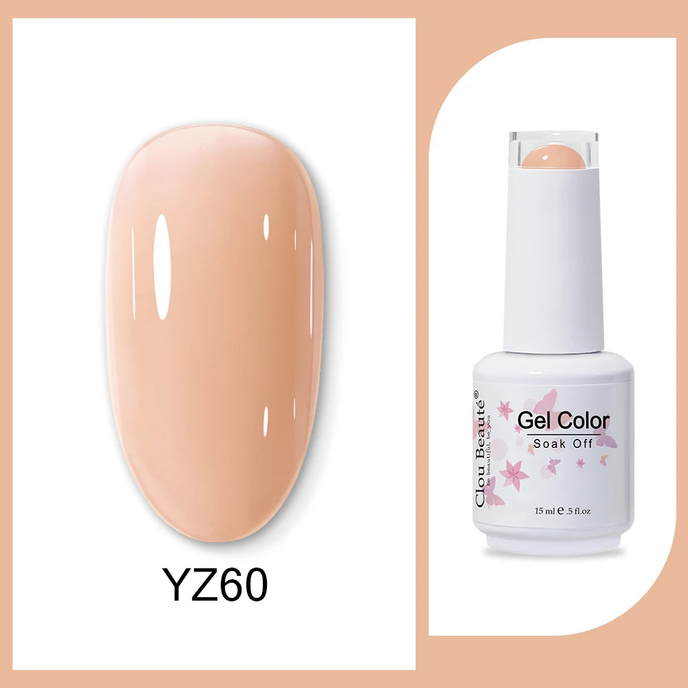 Clou Beaute 15ml HEMA & TPO Free Gel Polish - Army Green Organic Semi-Permanent Nail Art