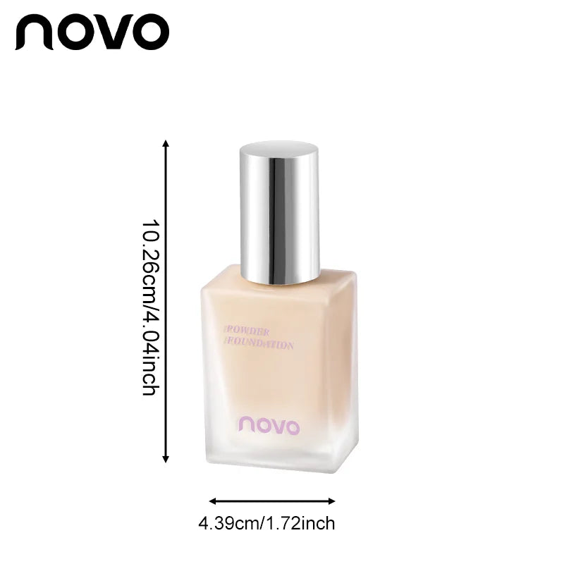 NOVO Hyaluronic Acid & Vitamin E Liquid Foundation - Glow, Matte & Dark Spot Reduction