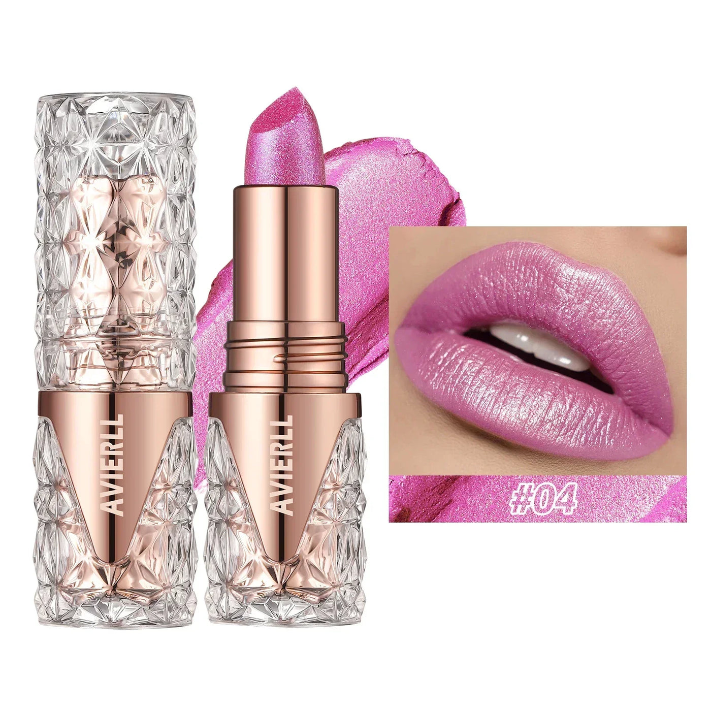 XMSJ Quicksand Gold Fine Glitter Lipstick - Moisturizing Silky Mermaid Shades