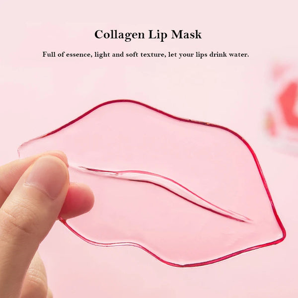 Collagen Lip Mask Patches - Fruit Essence, Firming, Anti-Wrinkle & Moisturizing