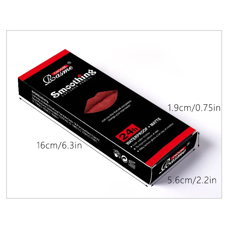 CHOOSE RASME 12-Piece Lip Set - Long-Lasting Lipstick, Liner Pencil & Matte Gloss