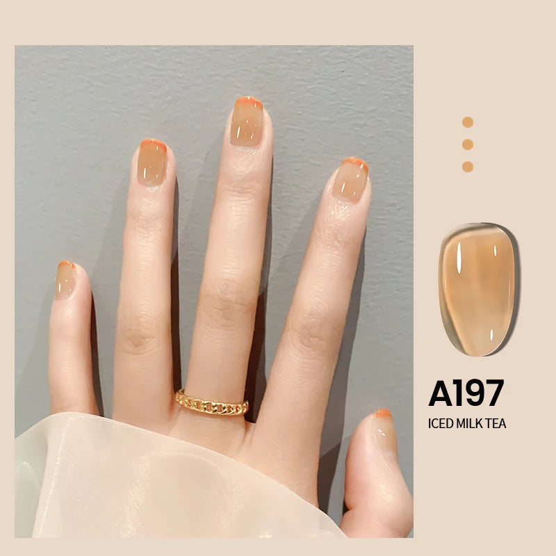 MAYCHAO 7.3ml Transparent Jelly Nude Gel Nail Polish - CPNP Certified UV/LED Soak-Off