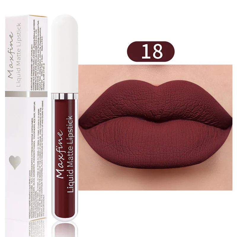 Matte Liquid Velvet Lip Glaze - Waterproof Sexy Long-Lasting Moisturizing Lipstick