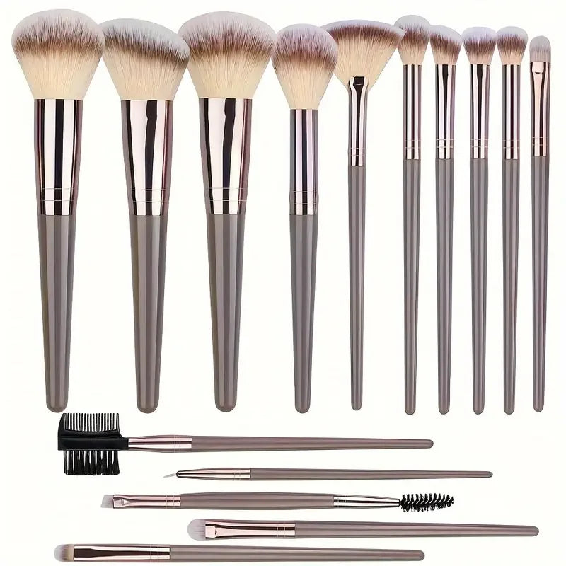 Professional 3-20 Piece Makeup Brush Set - Fluffy Foundation, Eyeshadow & Kabuki