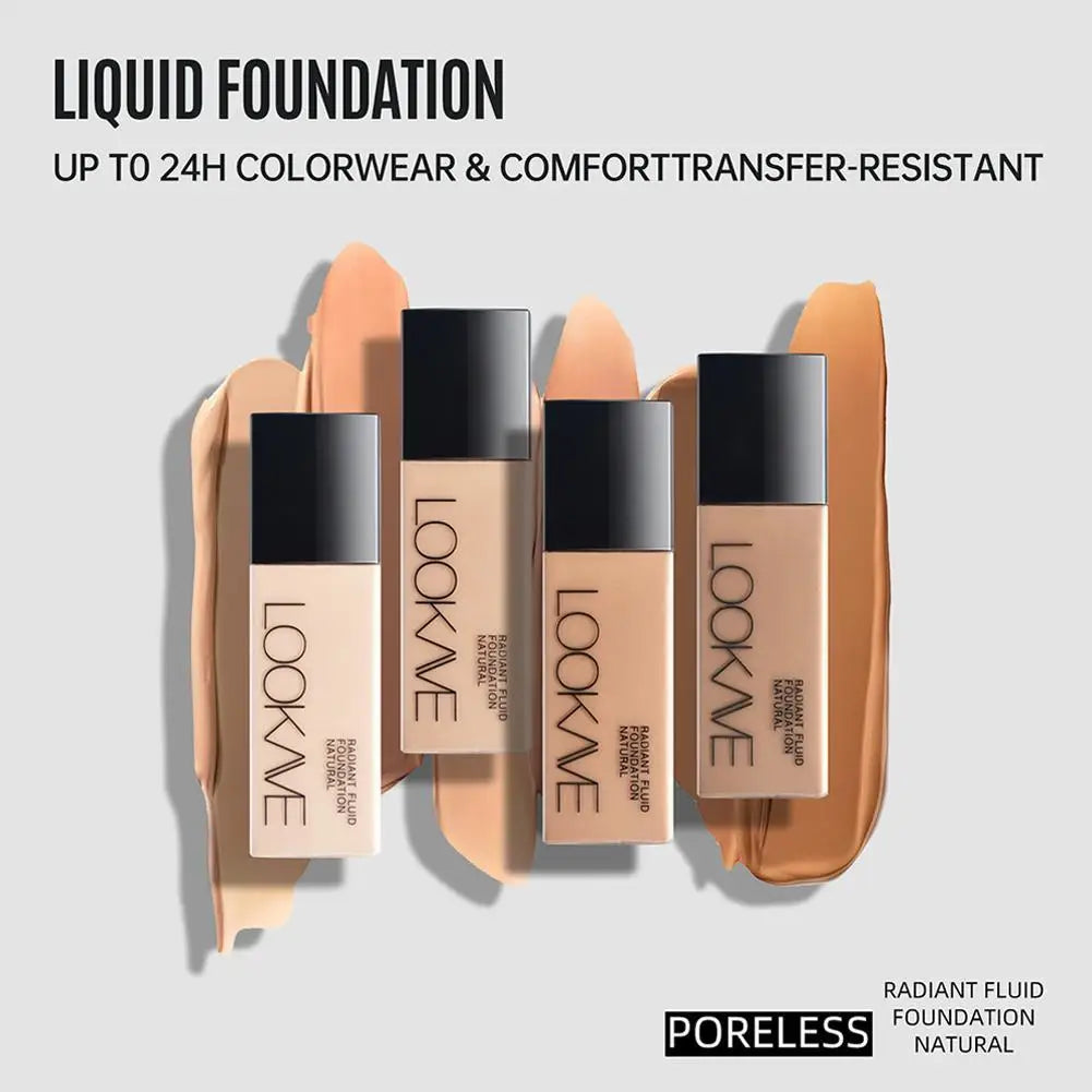 LOOKAVE Full Coverage Matte CC Cream Foundation - Long-Lasting Moisturizing Base