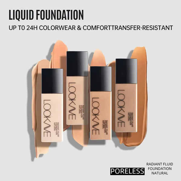 LOOKAVE Full Coverage Matte CC Cream Foundation - Long-Lasting Moisturizing Base