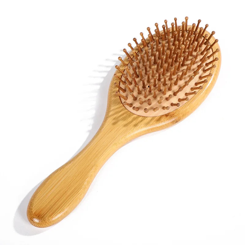 Sdottor Bamboo Airbag Hair Brush - Anti-Static Scalp Massage Comb for Hair Loss Reduction