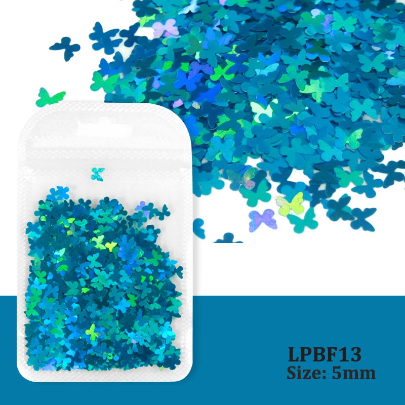 2g Holographic Nail Art Glitter Sequins - Laser Star Butterfly AB Paillette DIY Decorations